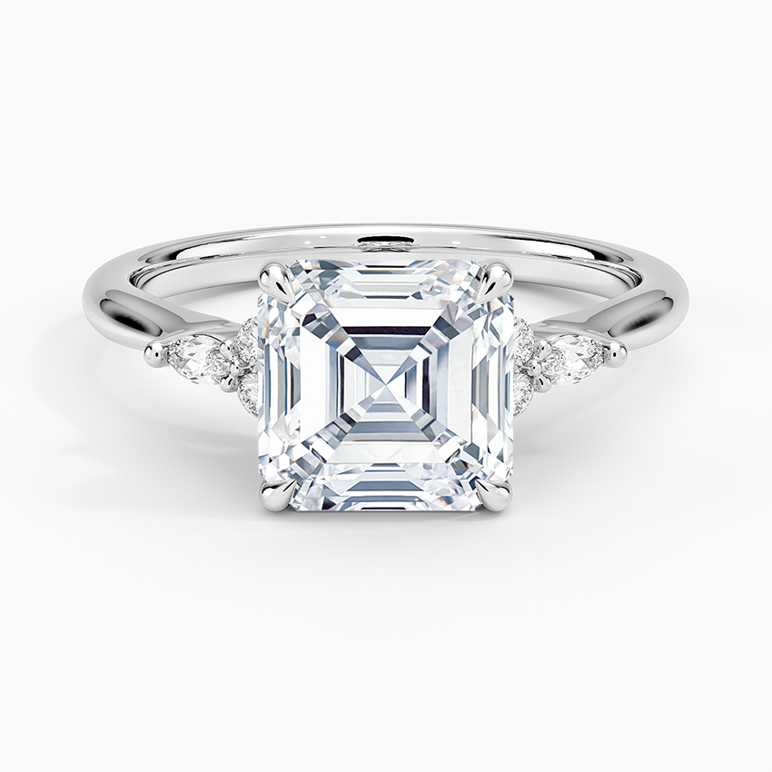 The Radiant Asscher Cut Moissanite Engagement Ring