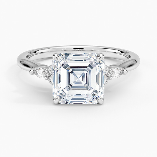The Radiant Asscher Cut Moissanite Engagement Ring