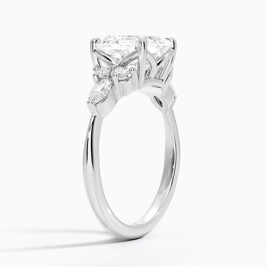 The Radiant Asscher Cut Moissanite Engagement Ring