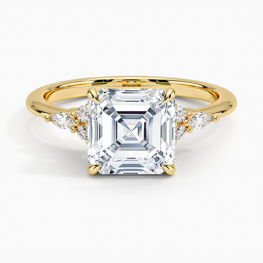 The Radiant Asscher Cut Moissanite Engagement Ring