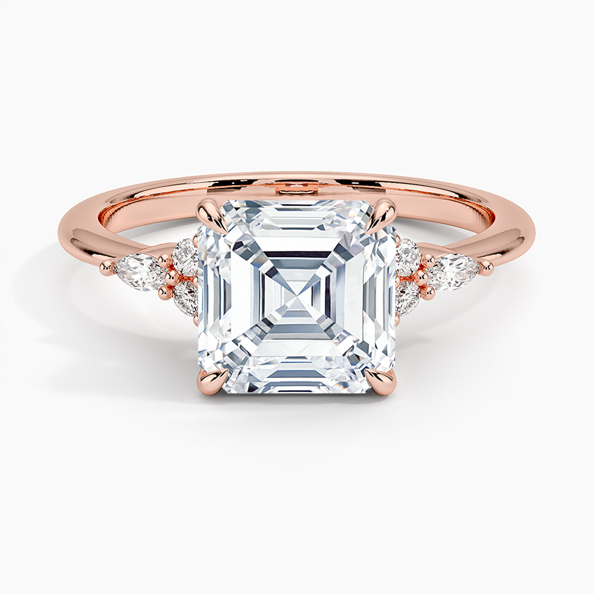 The Radiant Asscher Cut Moissanite Engagement Ring