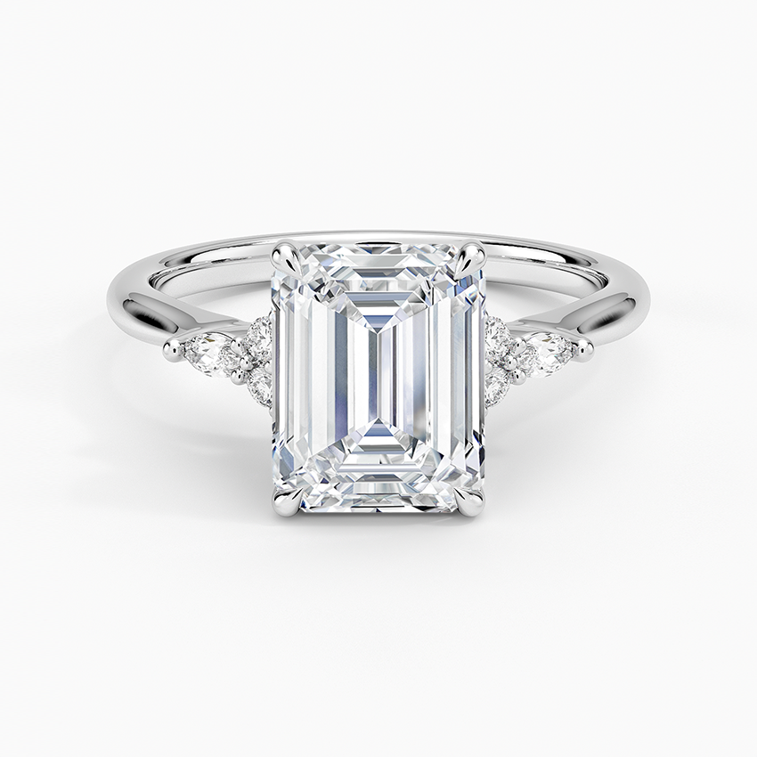 The Radiant Emerald Cut Moissanite Engagement Ring