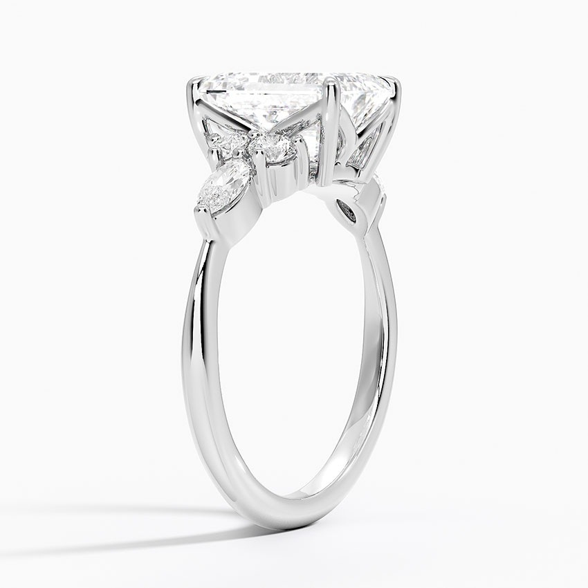 The Radiant Emerald Cut Moissanite Engagement Ring