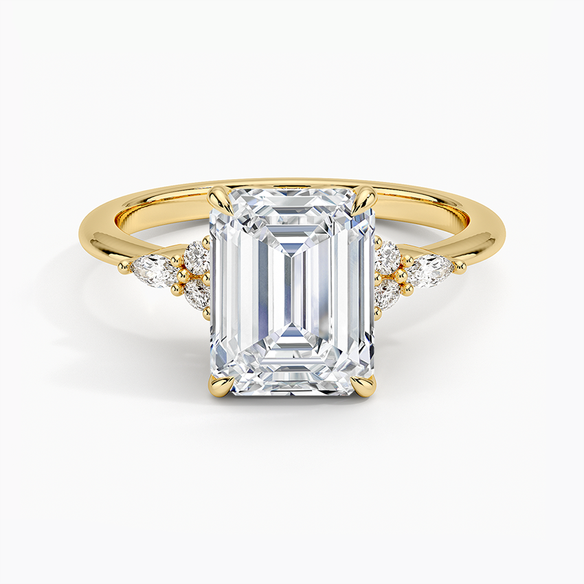 The Radiant Emerald Cut Moissanite Engagement Ring