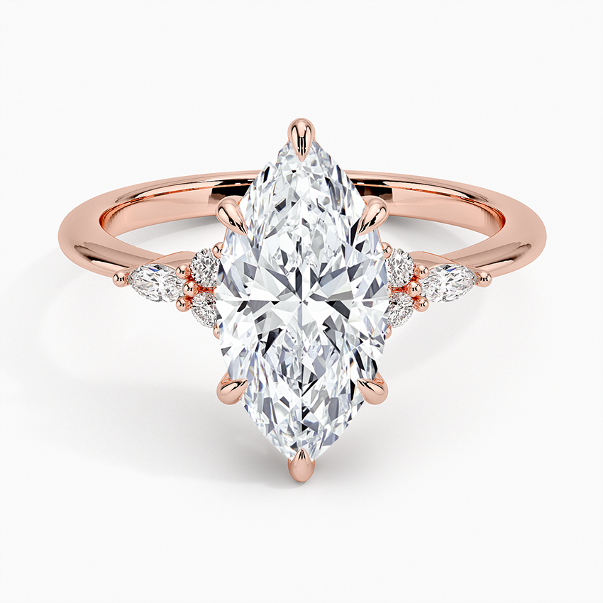The Radiant Marquise Cut Moissanite Engagement Ring