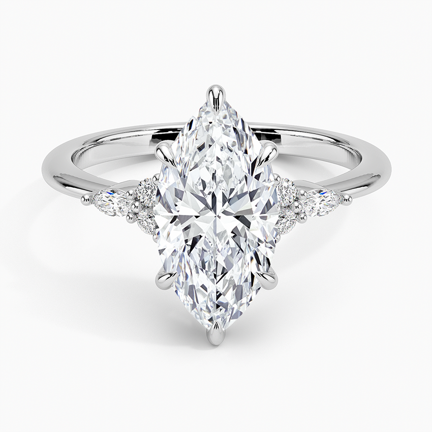 The Radiant Marquise Cut Moissanite Engagement Ring