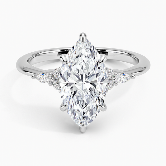 The Radiant Marquise Cut Moissanite Engagement Ring