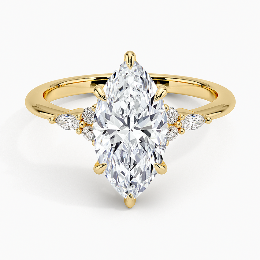 The Radiant Marquise Cut Moissanite Engagement Ring
