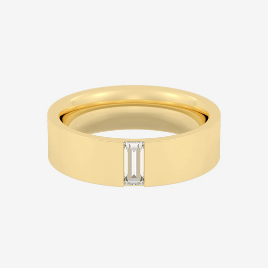 The Flush Baguette Moissanite Wedding Band - 5 mm