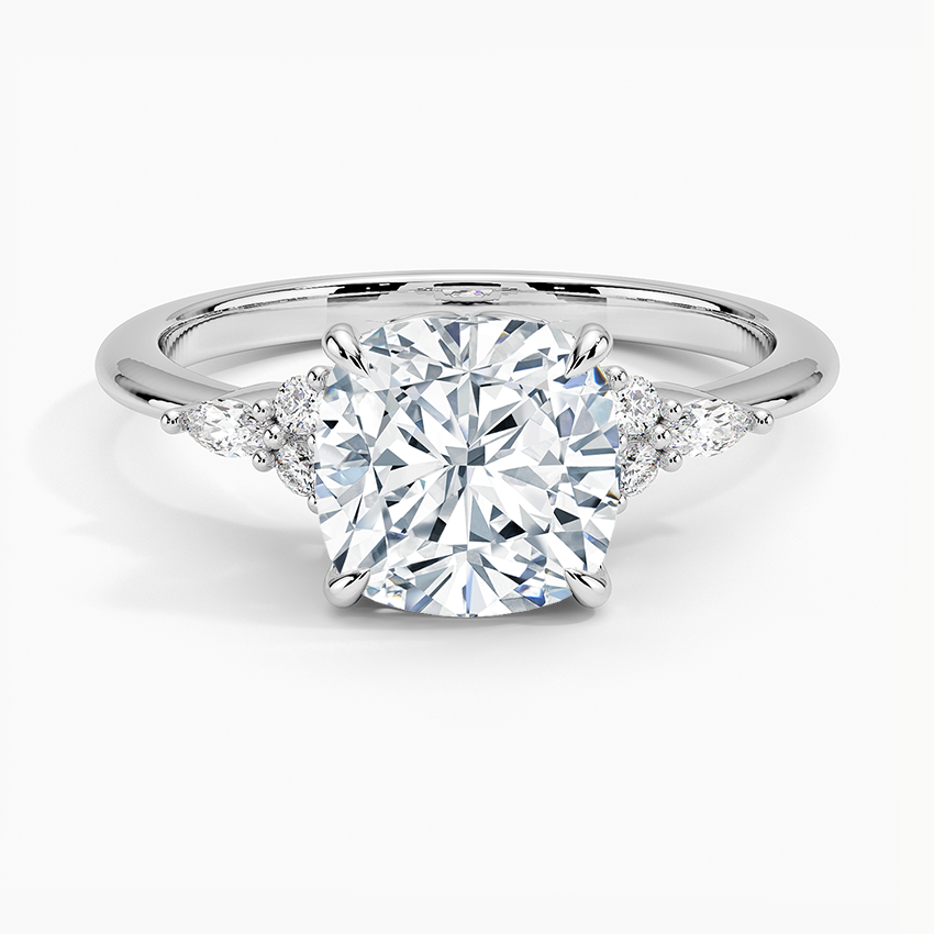 The Radiant Cushion Cut Moissanite Engagement Ring