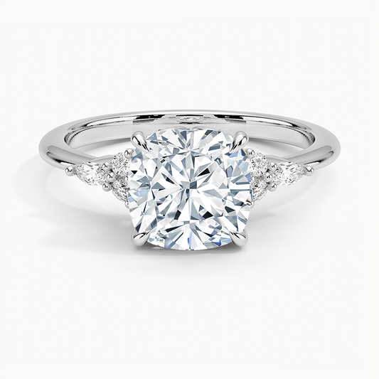 The Radiant Cushion Cut Moissanite Engagement Ring