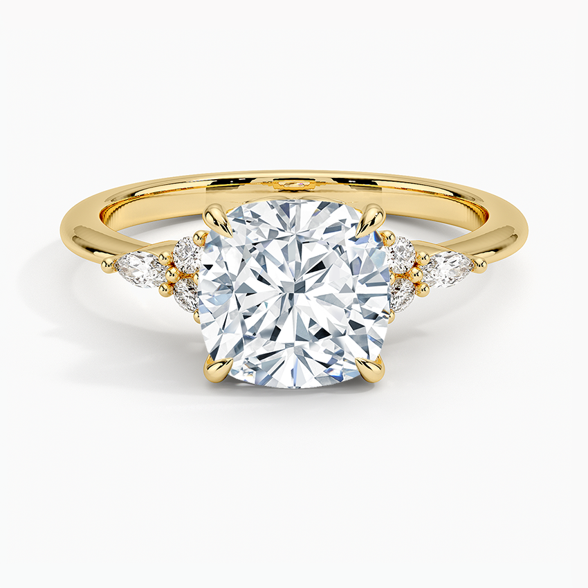 The Radiant Cushion Cut Moissanite Engagement Ring