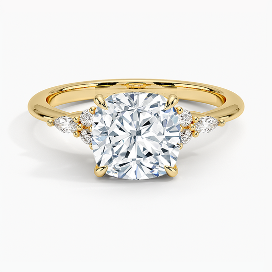 The Radiant Cushion Cut Moissanite Engagement Ring