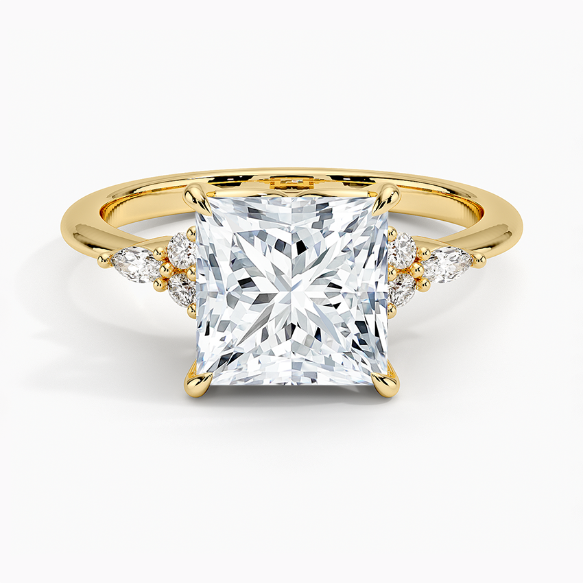 The Radiant Princess Cut Moissanite Engagement Ring