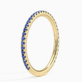 Three-Quarter Coverage Blue Sapphire Wedding Band - 1.4 mm