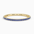 Three-Quarter Coverage Blue Sapphire Wedding Band - 1.4 mm