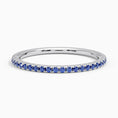 Three-Quarter Coverage Blue Sapphire Wedding Band - 1.4 mm