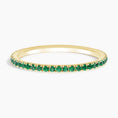 Three-Quarter Coverage Emerald Wedding Band - 1.4 mm