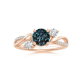 Three Stone Lab-created Alexandrite Twisted Band Promise Ring