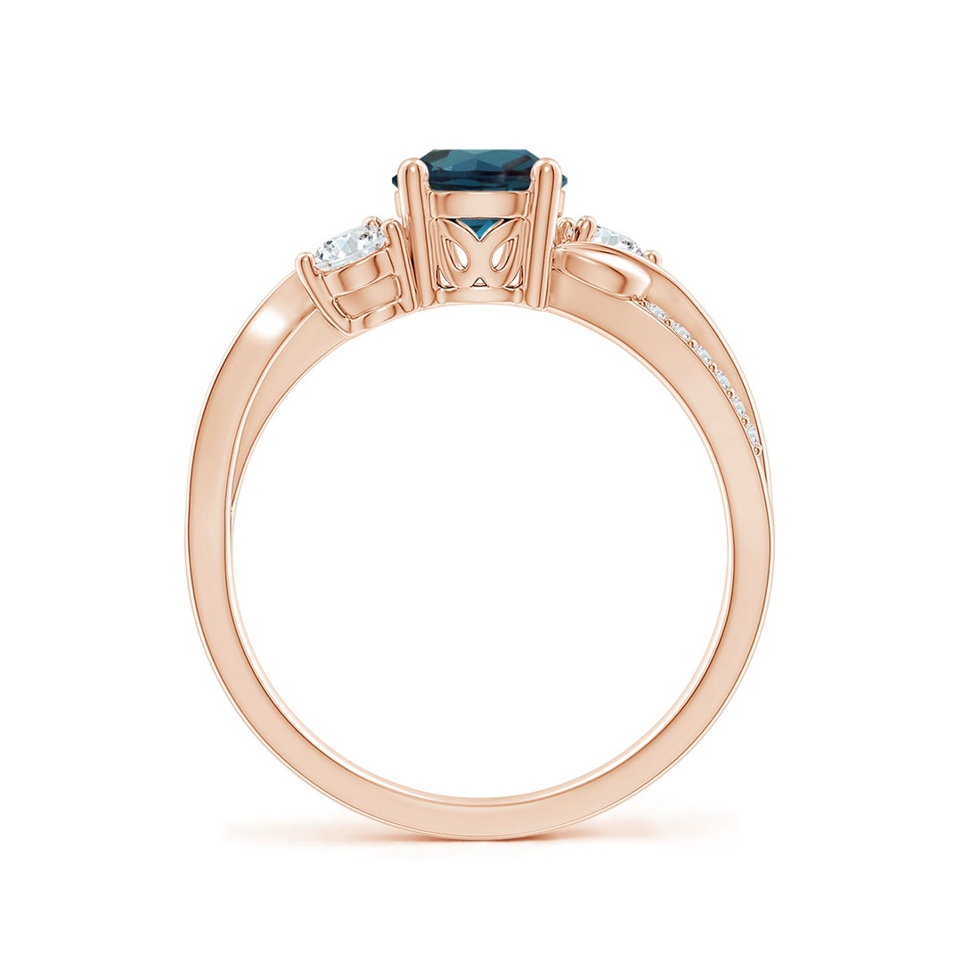 Three Stone Lab-created Alexandrite Twisted Band Promise Ring