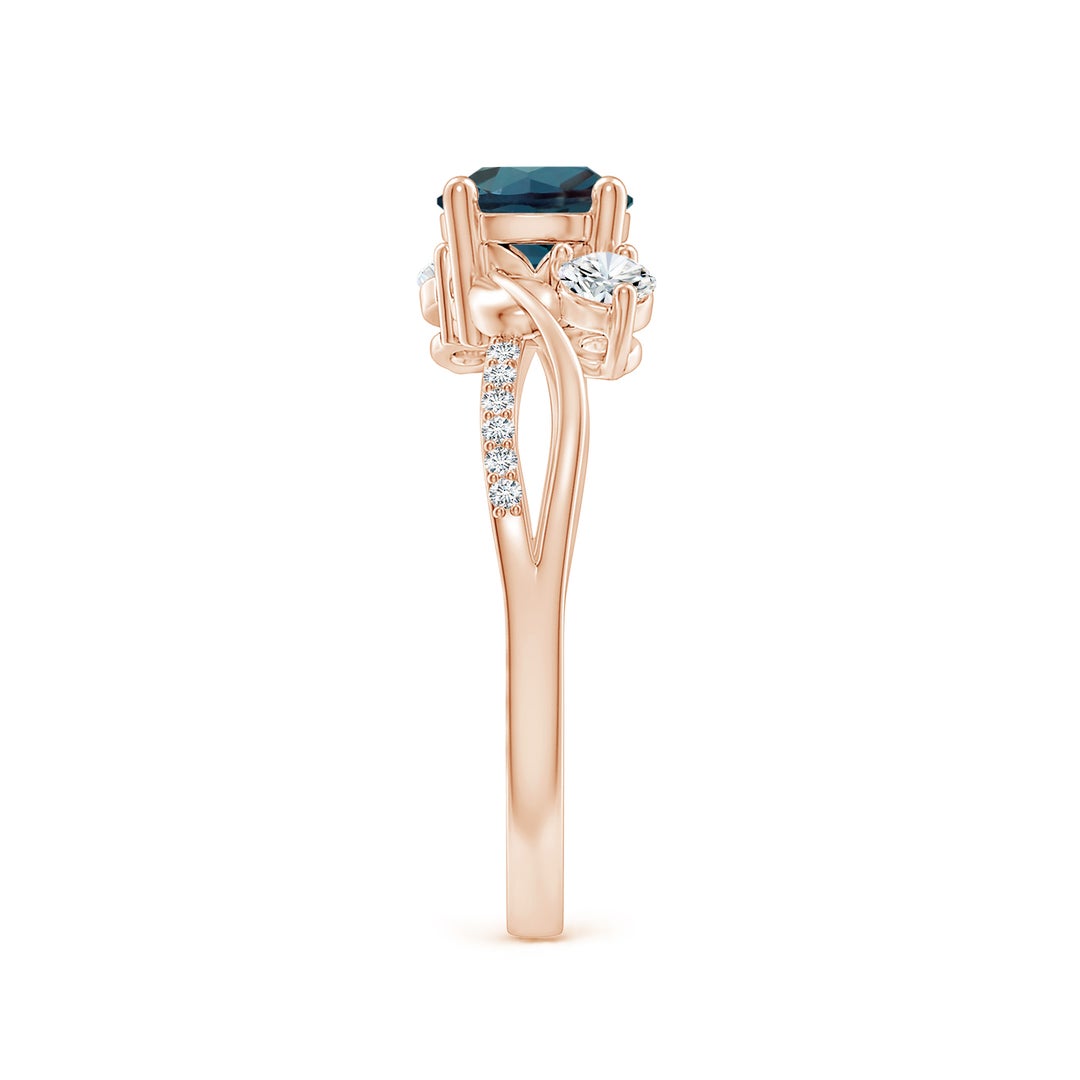 Three Stone Lab-created Alexandrite Twisted Band Promise Ring