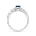 Three Stone Lab-created Alexandrite Twisted Band Promise Ring