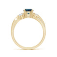 Three Stone Lab-created Alexandrite Twisted Band Promise Ring