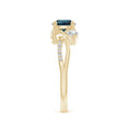 Three Stone Lab-created Alexandrite Twisted Band Promise Ring