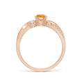 Three Stone Citrine Twisted Band Promise Ring