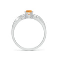 Three Stone Citrine Twisted Band Promise Ring