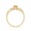Three Stone Citrine Twisted Band Promise Ring