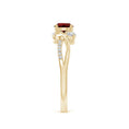 Three Stone Garnet Twisted Band Promise Ring