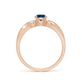 Three Stone London Blue Topaz Twisted Band Promise Ring