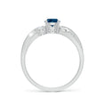 Three Stone London Blue Topaz Twisted Band Promise Ring