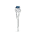 Three Stone London Blue Topaz Twisted Band Promise Ring