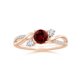 Three Stone Lab-created Ruby Twisted Band Promise Ring