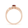 Three Stone Lab-created Ruby Twisted Band Promise Ring