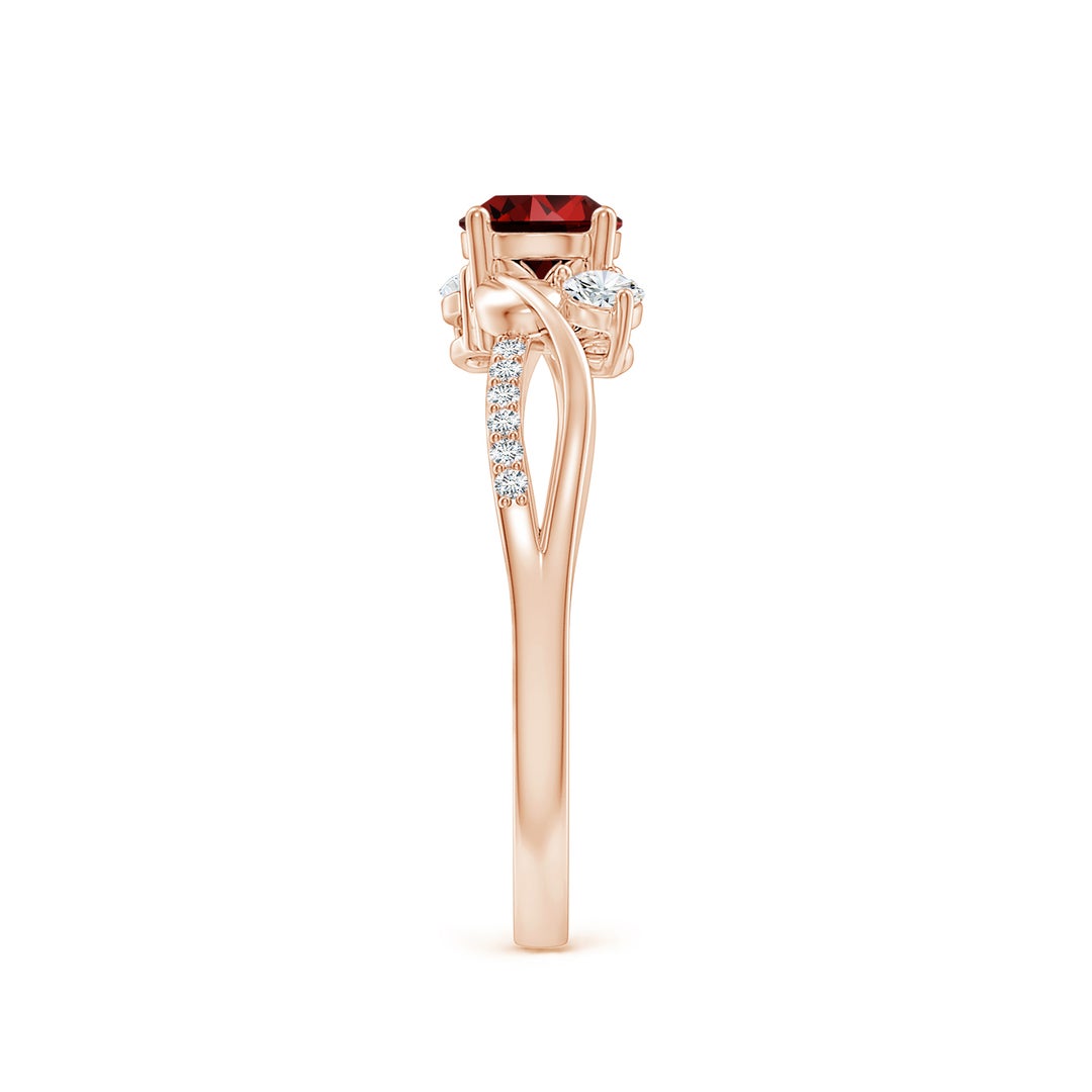 Three Stone Lab-created Ruby Twisted Band Promise Ring