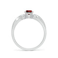 Three Stone Lab-created Ruby Twisted Band Promise Ring