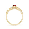 Three Stone Lab-created Ruby Twisted Band Promise Ring