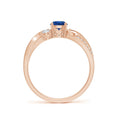 Three Stone Lab-created Sapphire Twisted Band Promise Ring