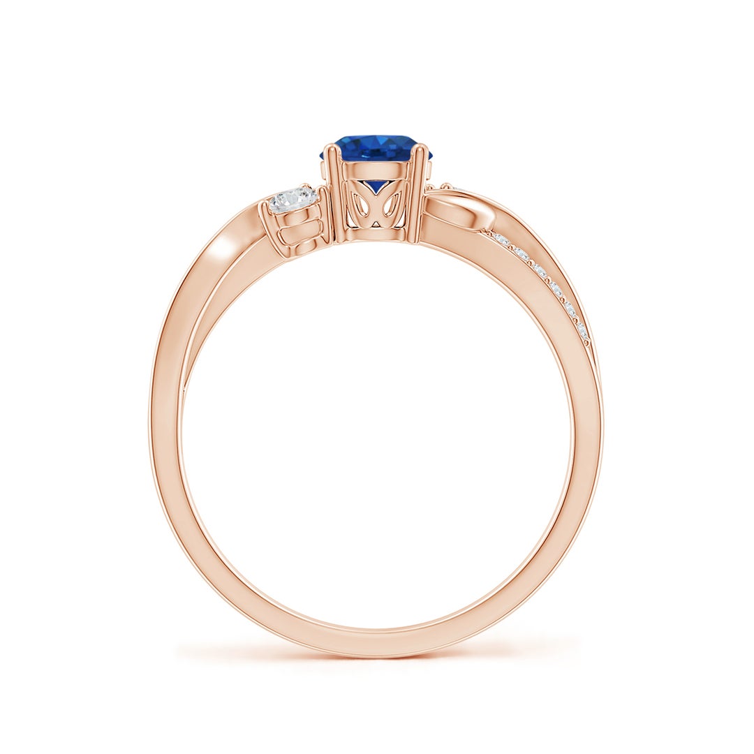 Three Stone Lab-created Sapphire Twisted Band Promise Ring