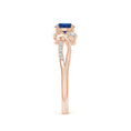 Three Stone Lab-created Sapphire Twisted Band Promise Ring