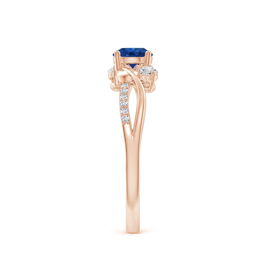 Three Stone Lab-created Sapphire Twisted Band Promise Ring
