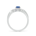 Three Stone Lab-created Sapphire Twisted Band Promise Ring
