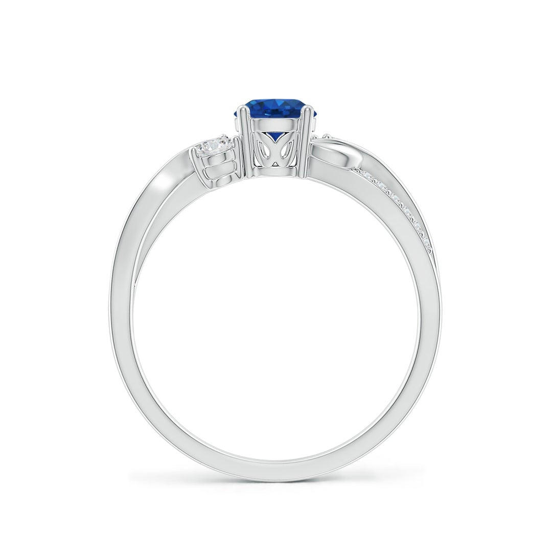 Three Stone Lab-created Sapphire Twisted Band Promise Ring