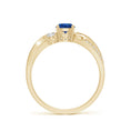 Three Stone Lab-created Sapphire Twisted Band Promise Ring