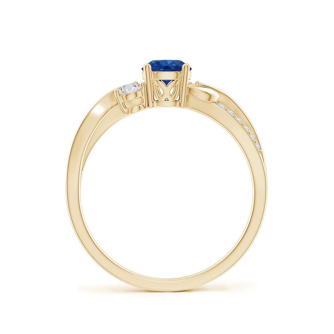 Three Stone Lab-created Sapphire Twisted Band Promise Ring