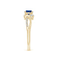 Three Stone Lab-created Sapphire Twisted Band Promise Ring