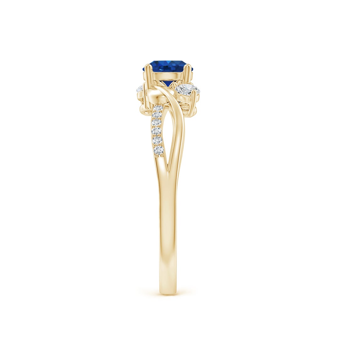 Three Stone Lab-created Sapphire Twisted Band Promise Ring